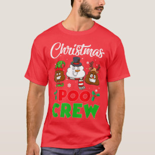 Christmas Poo Crew Poop Emoji T-Shirt