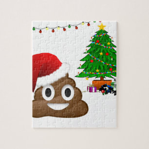 christmas poo emoji jigsaw puzzle