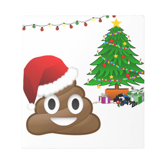 christmas poo emoji notepad (Front)