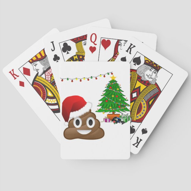 christmas poo emoji playing cards (Back)