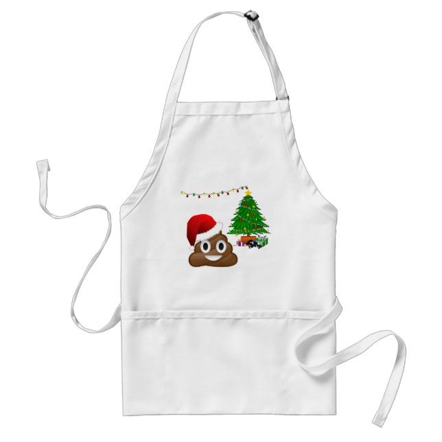 christmas poo emoji standard apron (Front)