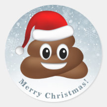 christmas poo emoji with santa hat