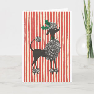 Christmas Poodle Holiday Card
