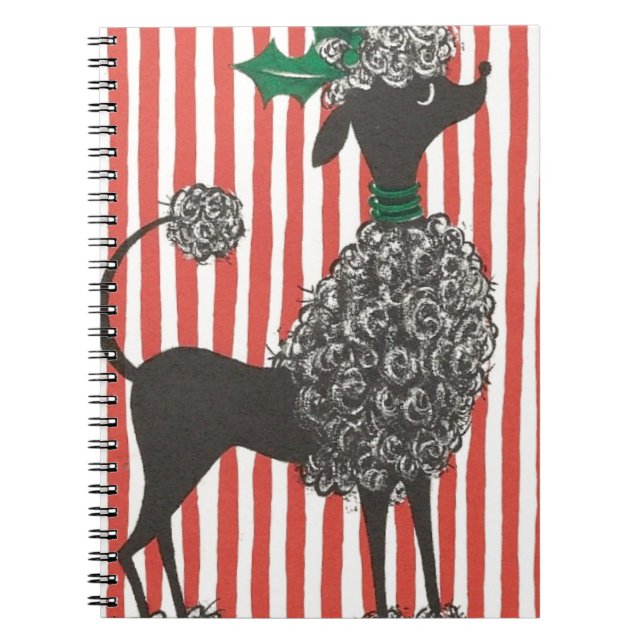 Christmas Poodle Notebook (Front)