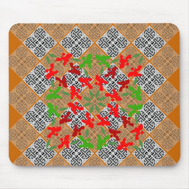 Christmas Poodles Mouse Pad (Front)