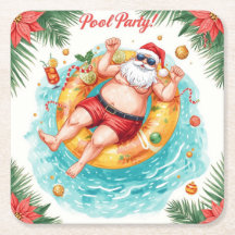 Christmas Pool Party with Santa Claus 