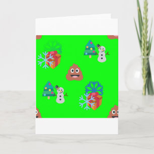 christmas poop emoji holiday card