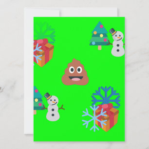 christmas poop emoji holiday card