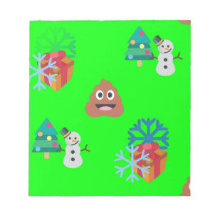 christmas poop emoji notepad
