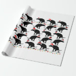 Christmas Pooping Dog Wrapping Paper<br><div class="desc">Funny Dogs Pooping with Santa hats and Christmas lights fun Wrapping paper</div>