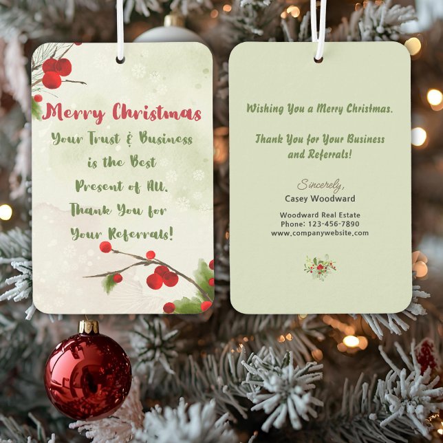 Christmas Pop by | Business Marketing Thank You  Car Air Freshener (Creator Uploaded)