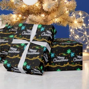 Christmas Popular Neon Holiday Collection Wrapping Paper