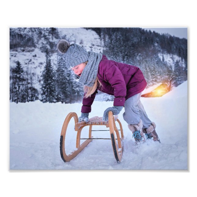 Christmas Portrait Personalise Template Frame It Photo Print (Front)