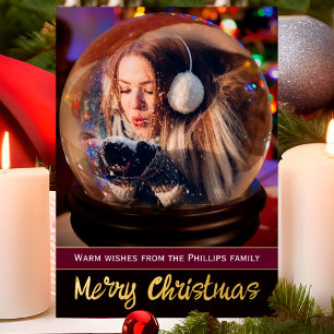 Christmas Portrait Vignette Snow Globe Tree Lights