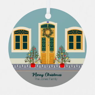 Christmas Portuguese Festive House Metal Tree Decoration