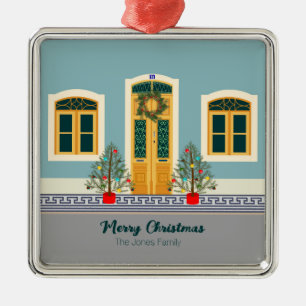 Christmas Portuguese Festive House Metal Tree Decoration