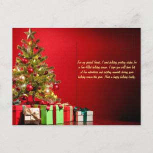 Christmas Post Card, Size: Standard Postcard