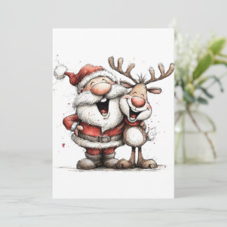 Christmas Postcard, Holiday Mini Art Print & Gree Card