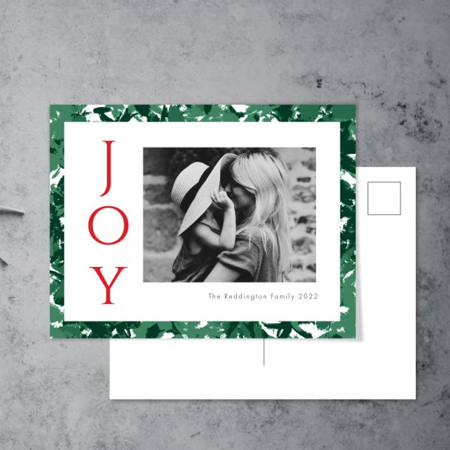 Christmas Postcard Joy Photo Green (Creator Uploaded)