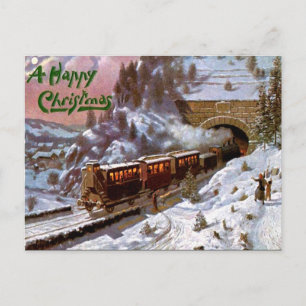 Christmas Postcard - Train