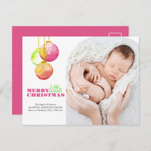 Christmas Postcards Modern Merry & Bright Photo 