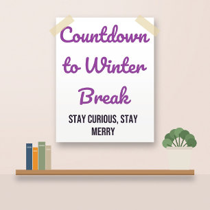 Christmas Poster for School, Winter Break
