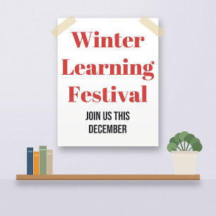 Christmas Poster for School, Winter Learning