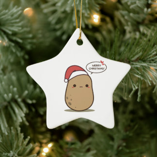 Christmas Potato Ceramic Tree Decoration