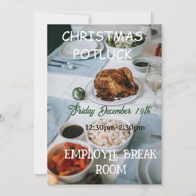 Christmas Potluck Invitation (Front)