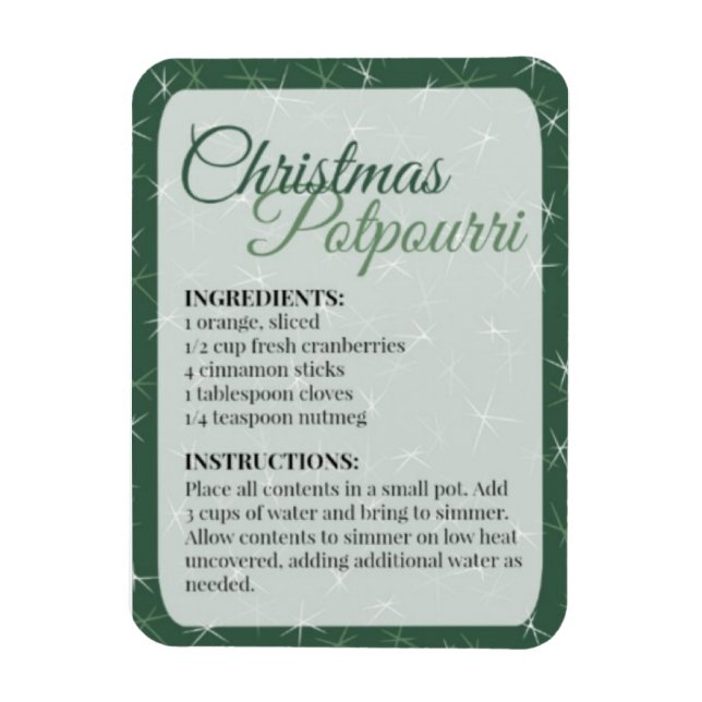 Christmas Potpourri Magnet (Vertical)