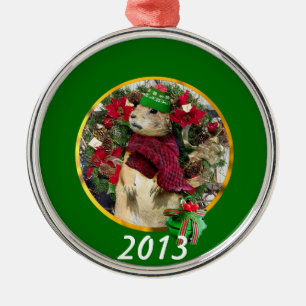 Christmas prairie dog ornament