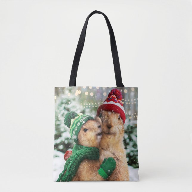 Christmas Prairie Dogs Tote Bag (Front)