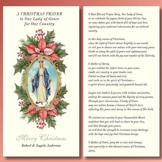 Christmas Prayer Our Lady of Grace Poinsettia (Creator Uploaded)