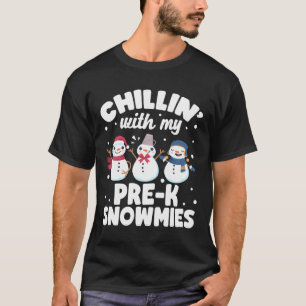 Christmas Pre-K Teacher Cute Chillin With My Pre-K T-Shirt