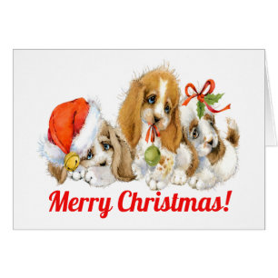 Christmas Precious Puppies Card