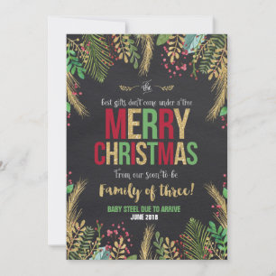 Christmas Pregnancy Announcement Christmas Card