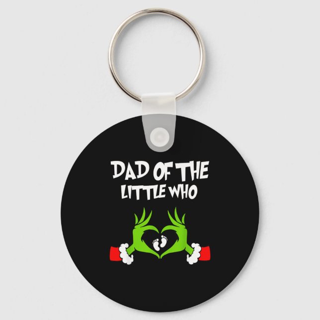 Christmas Pregnancy Announcement Funny Dad Of The  Key Ring (Front)