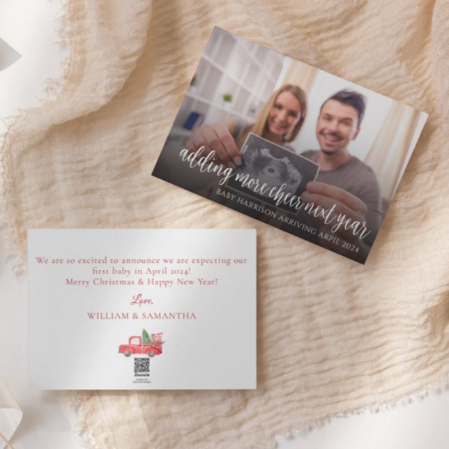 Christmas Pregnancy Announcement Holiday Card (Creator Uploaded)