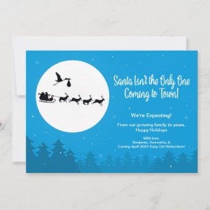 Christmas Pregnancy Announcement Photo Coming Town