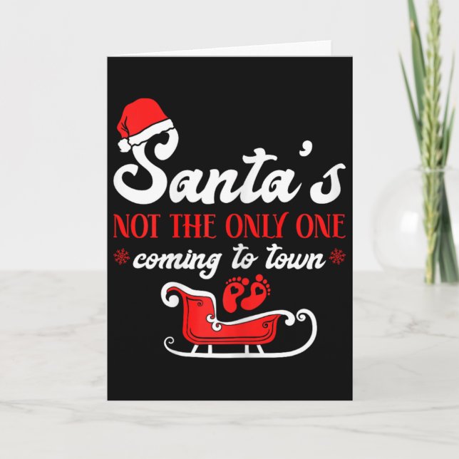 Christmas Pregnancy Announcement Santa's  (Front)
