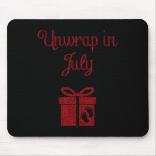 Christmas Pregnancy Announcement Shirt Due Date In Mouse Pad