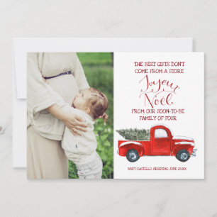 Christmas Pregnancy Announcement - Vintage Truck