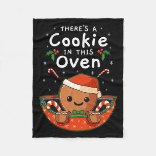 Christmas Pregnancy Gingerbread Man Baby Cookie In Fleece Blanket
