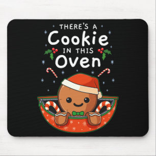 Christmas Pregnancy Gingerbread Man Baby Cookie In Mouse Pad