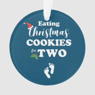 Christmas Pregnancy Mom To Be Xmas Eating Cookies Ornament