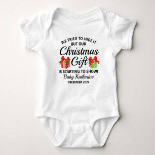 Christmas Pregnancy Reveal Baby Bodysuit