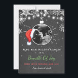 Christmas pregnancy ultrasound announcement Joy<br><div class="desc">♥ An adorable way to announce your pregnancy! You can add your own ultrasound and move the santa hat to the right position by clicking the "customise it" button.</div>
