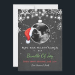 Christmas pregnancy ultrasound announcement Joy<br><div class="desc">♥ An adorable way to announce your pregnancy! You can add your own ultrasound and move the santa hat to the right position by clicking the "customise it" button.</div>