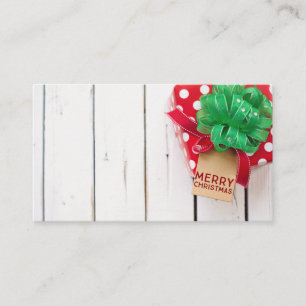 Christmas Present Background Business Card