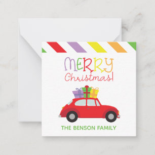 Christmas Present Car Gift Enclosure Cards